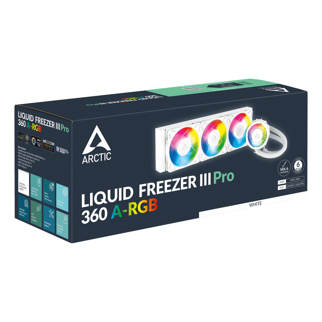  Arctic Liquid Freezer III Pro 360 A-RGB (White)