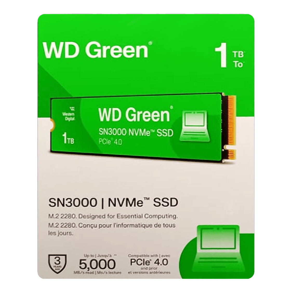 WD Green SN3000 NVMe™ M.2 PCIe Gen4 SSD