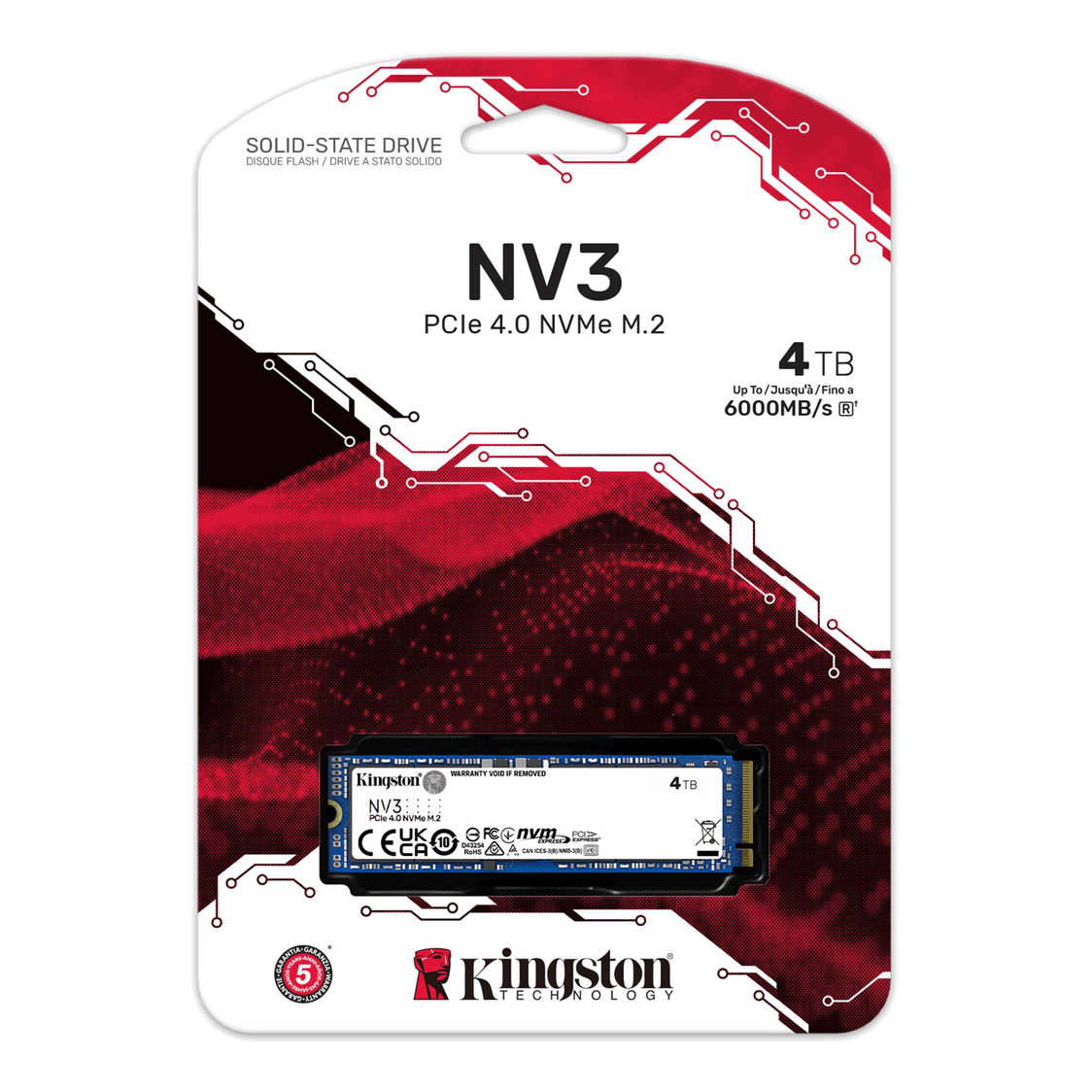 Kingston NV3 PCIe 4.0 NVMe M.2 SSD (4TB)